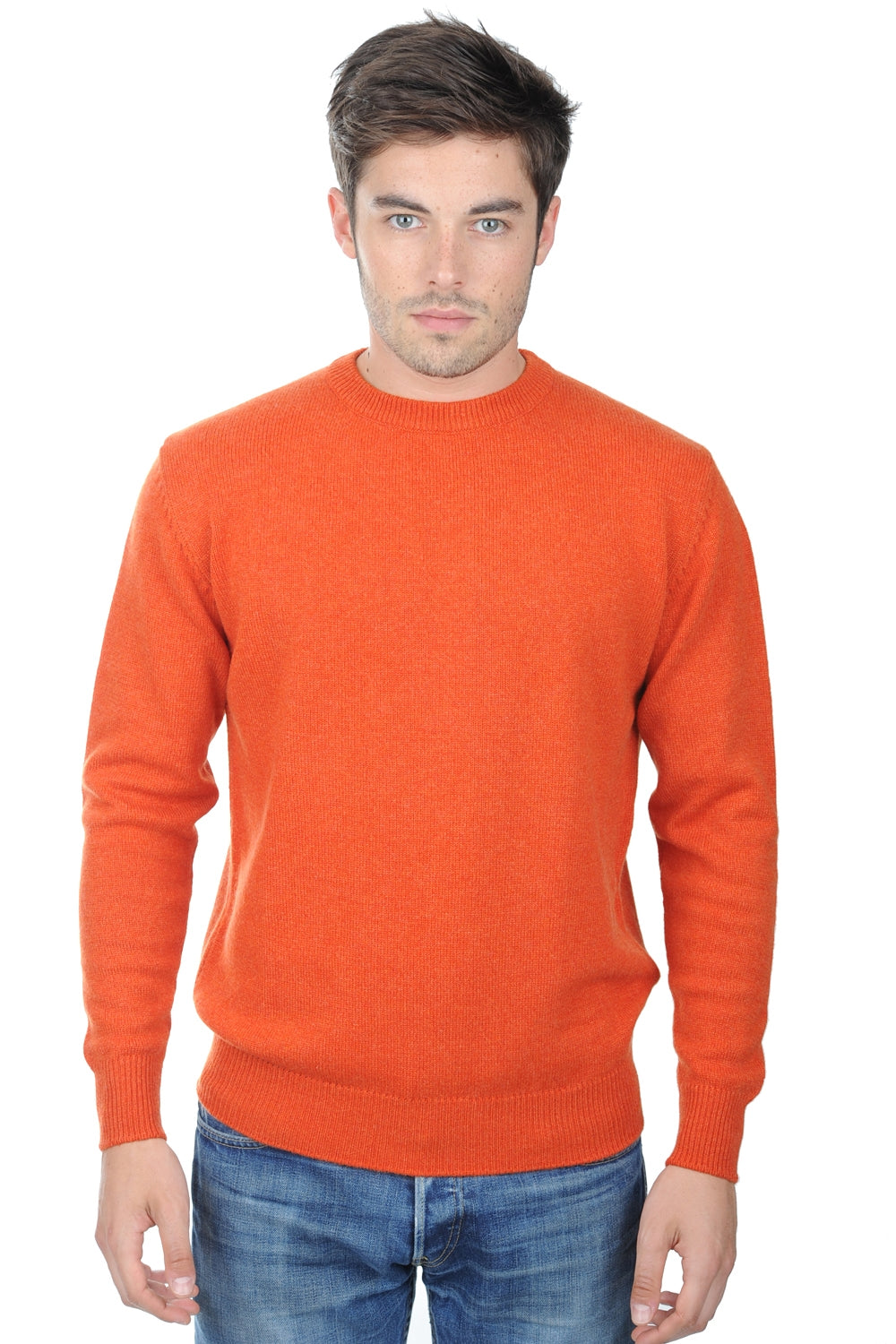 Nestor 4F men's cashmere jumper - paprika - Mahogany