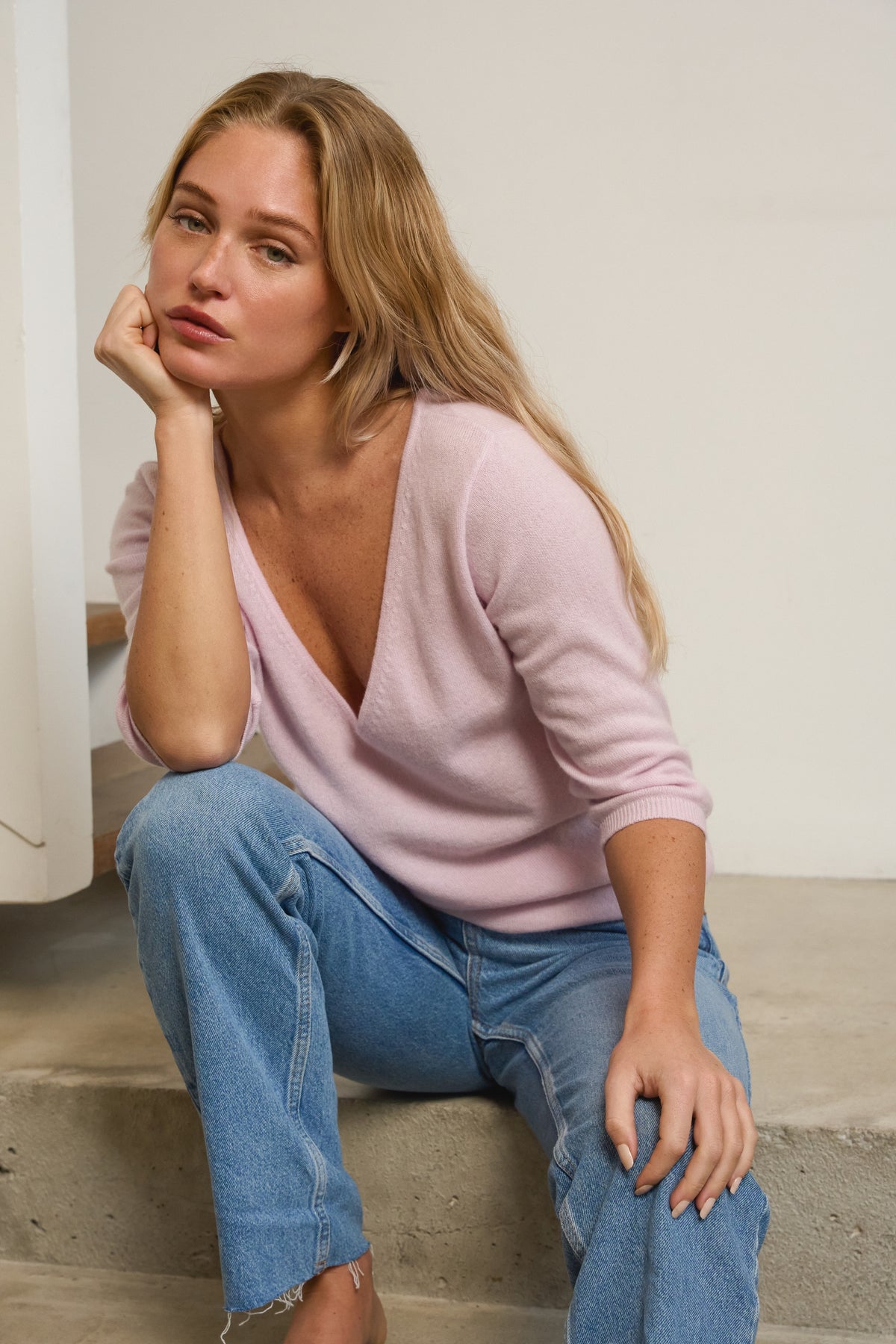 Odessa cashmere women's jumper - pale purple - Mahogany
