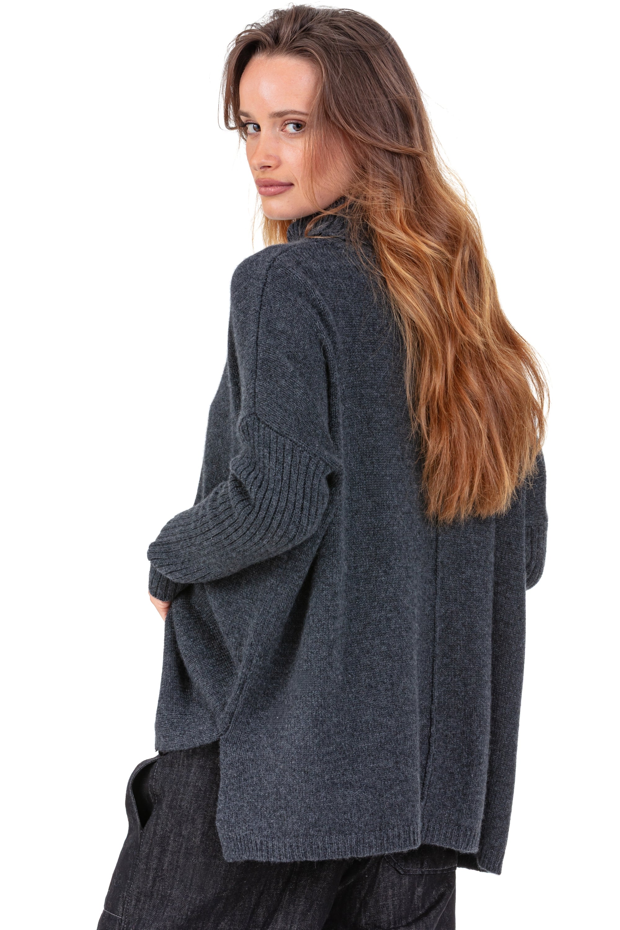 Paprikae en cachemire femme - Vue 2 - anthracite chiné - Mahogany