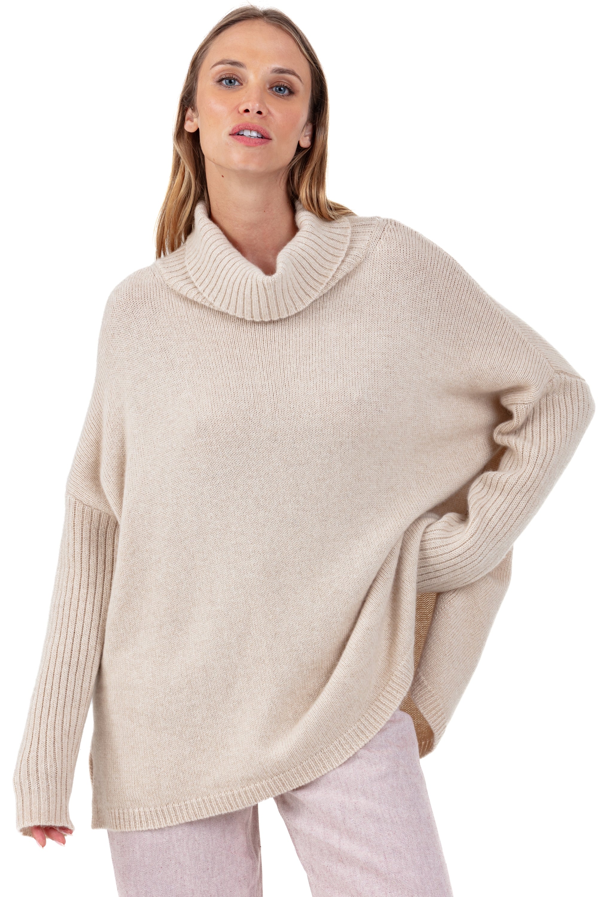 Paprikae cashmere women's jumper - natural beige - Mahogany