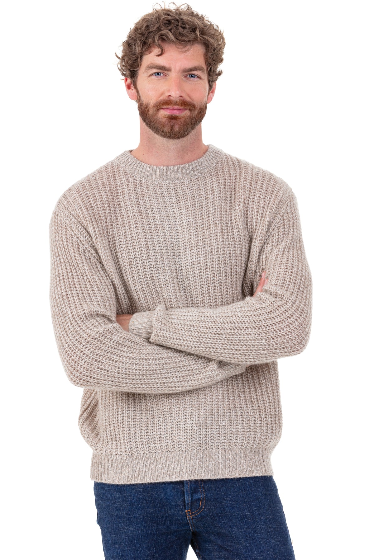 Paulin en cachemire homme - Vue 1 - natural brown / natural écru - Mahogany