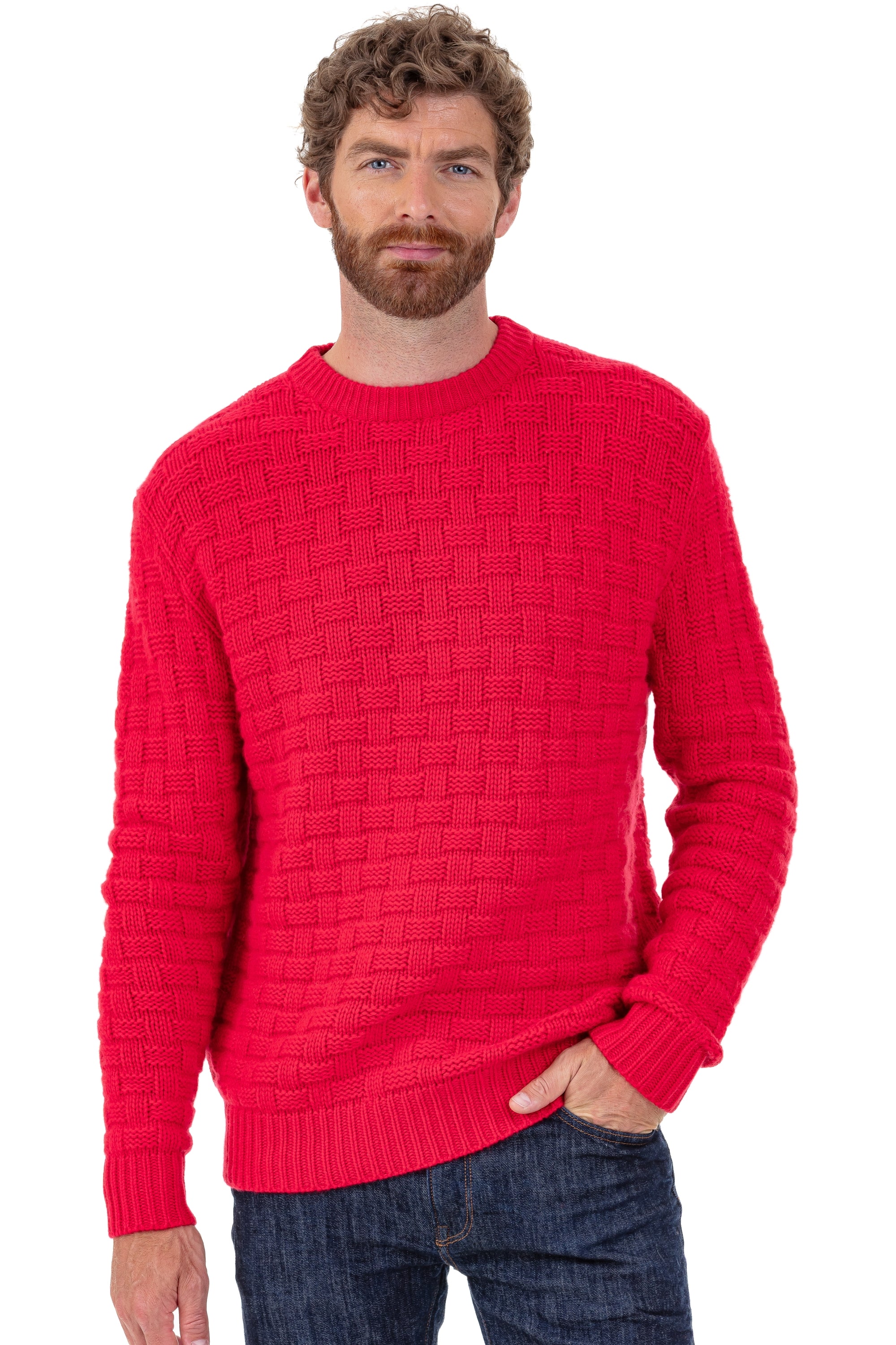 Pedro in cashmere for men - rouge velours - Mahogany