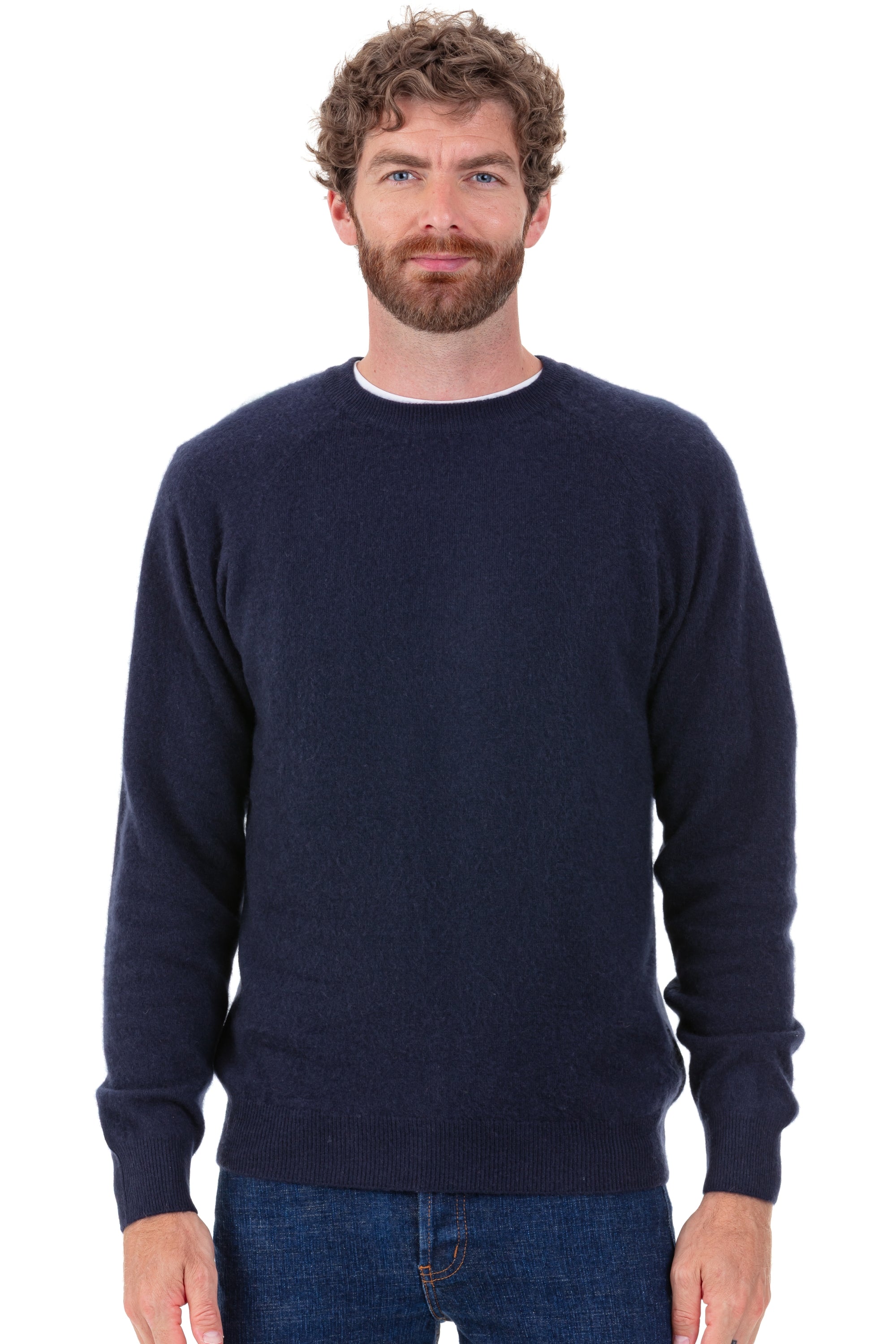 Prince men's cocoon cashmere jumper - navy - Mahogany
