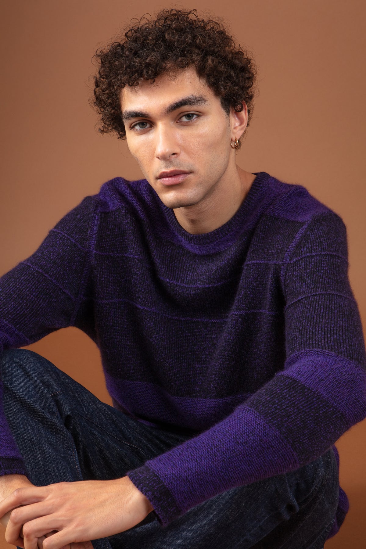 Racine men's cashmere - noir / majesty - Mahogany