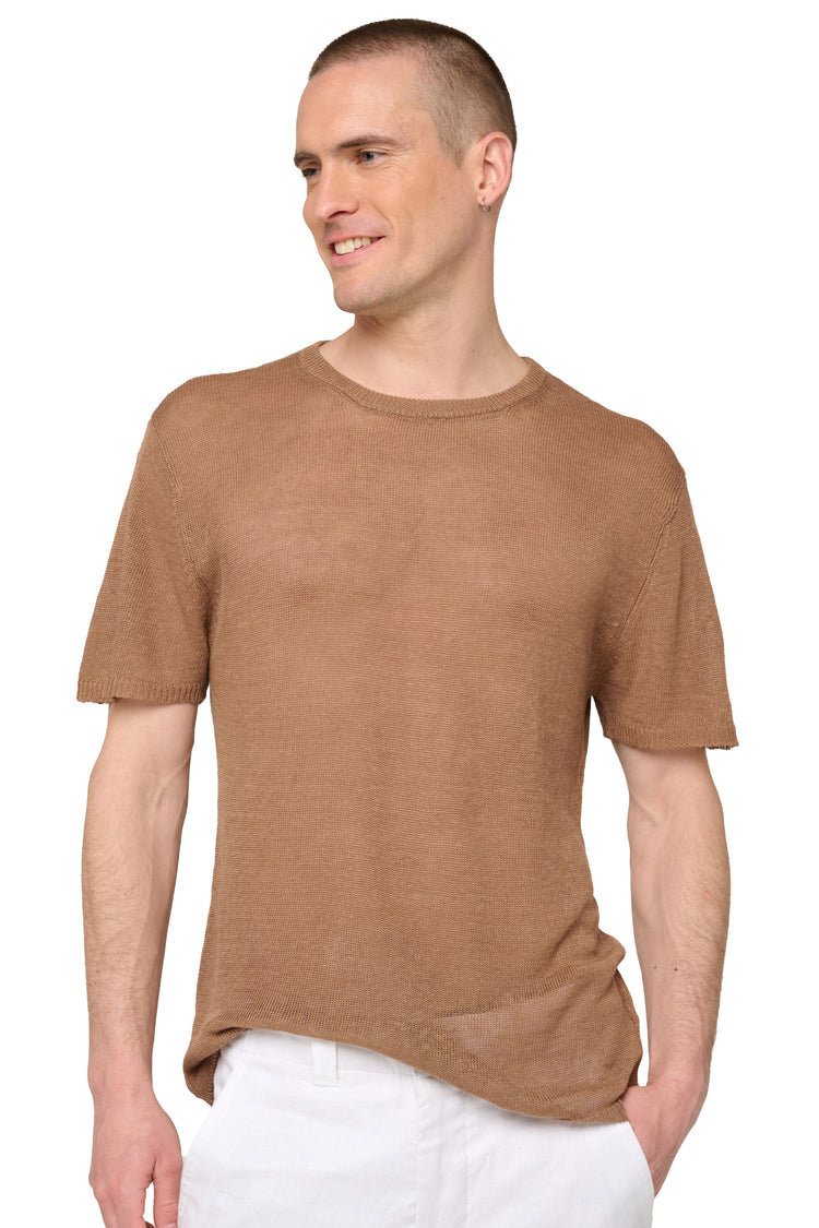 Rayan men's linen - nutmeg - Mahogany