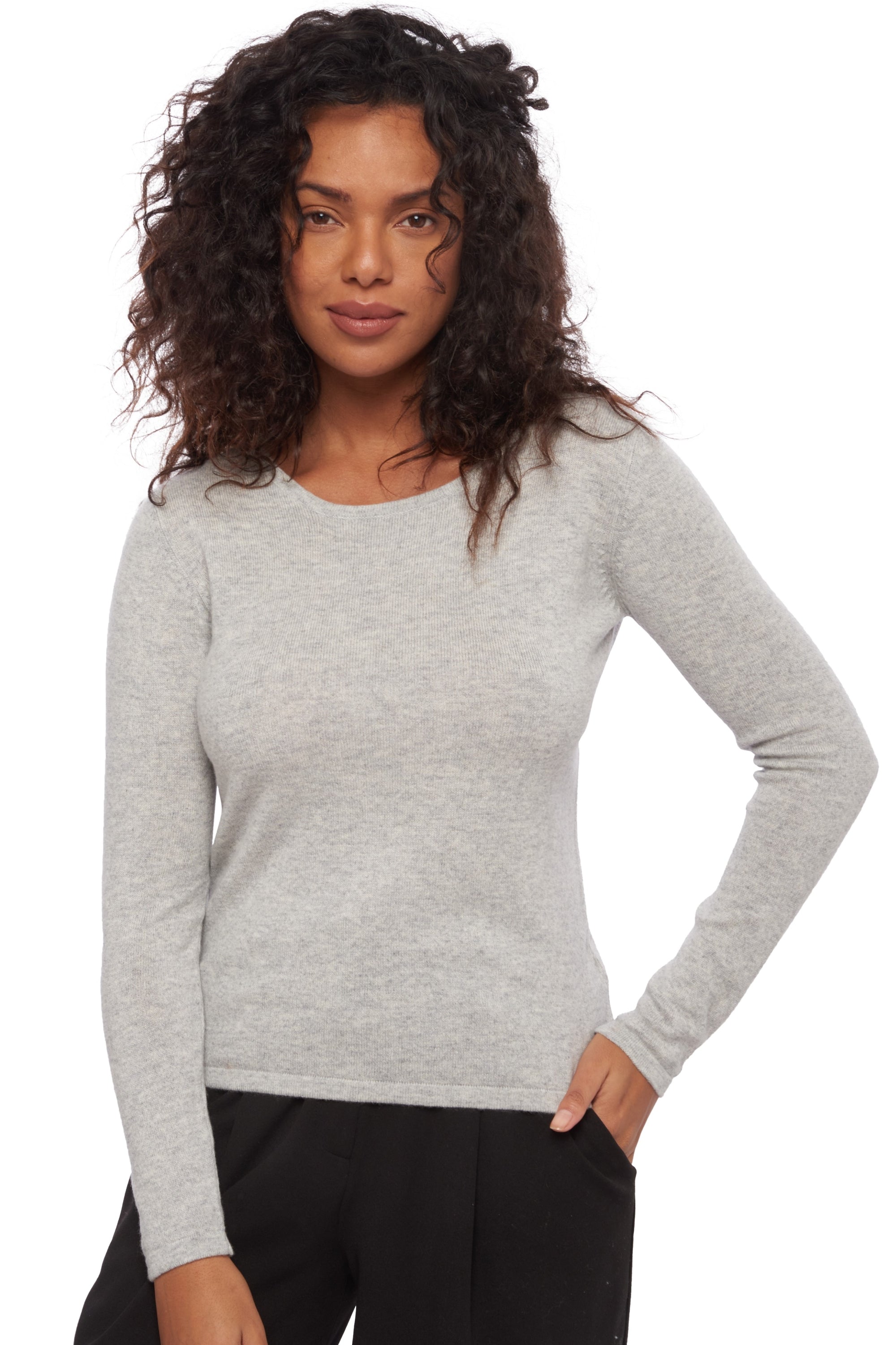 Solange in cashmere for women - flannel marl - Mahogany