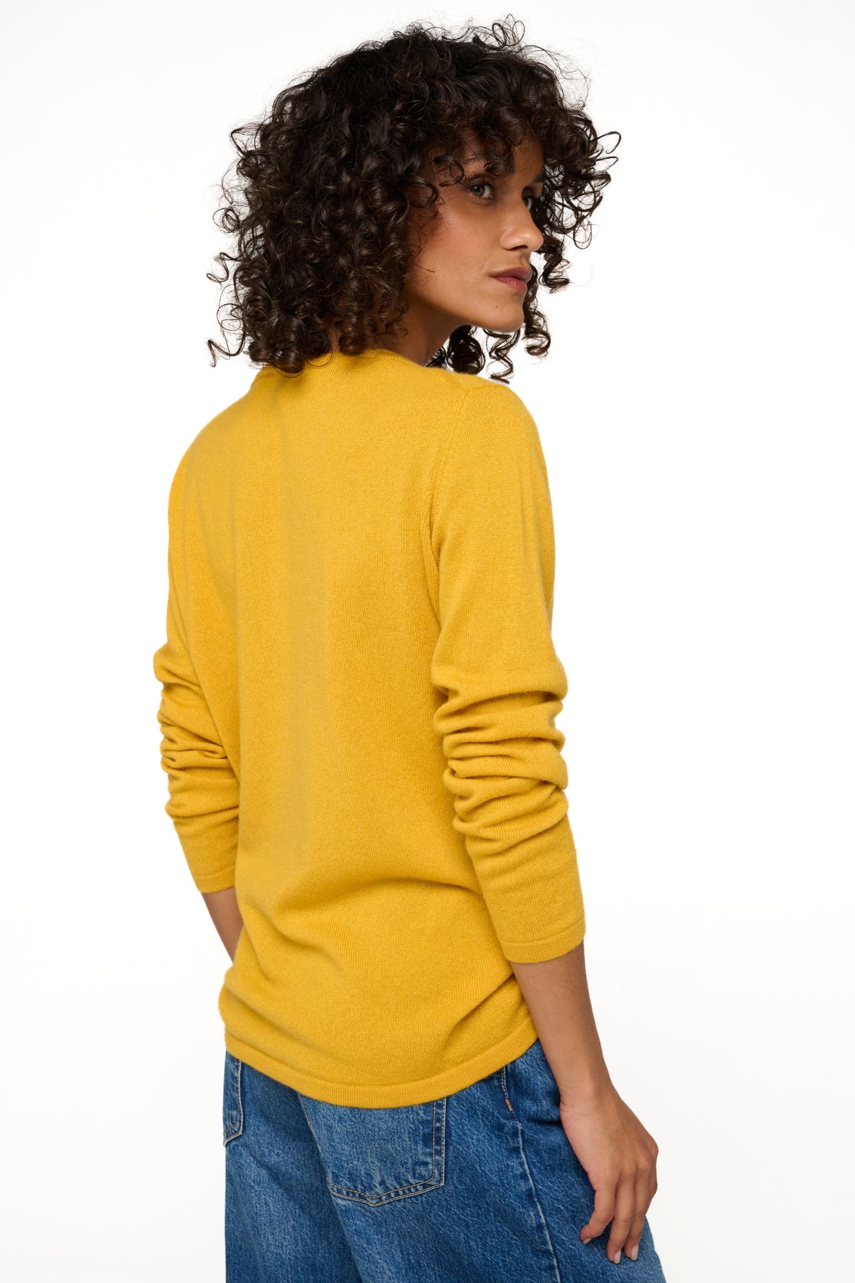 Solange in cashmere for women - View 2 - mustard - Mahogany