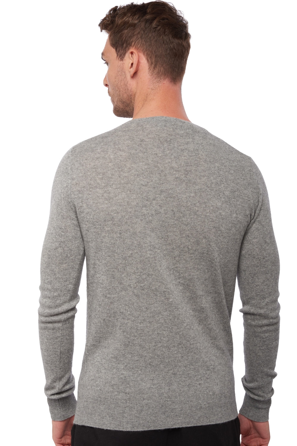 Tao in men's cashmere - light grey - Mahogany