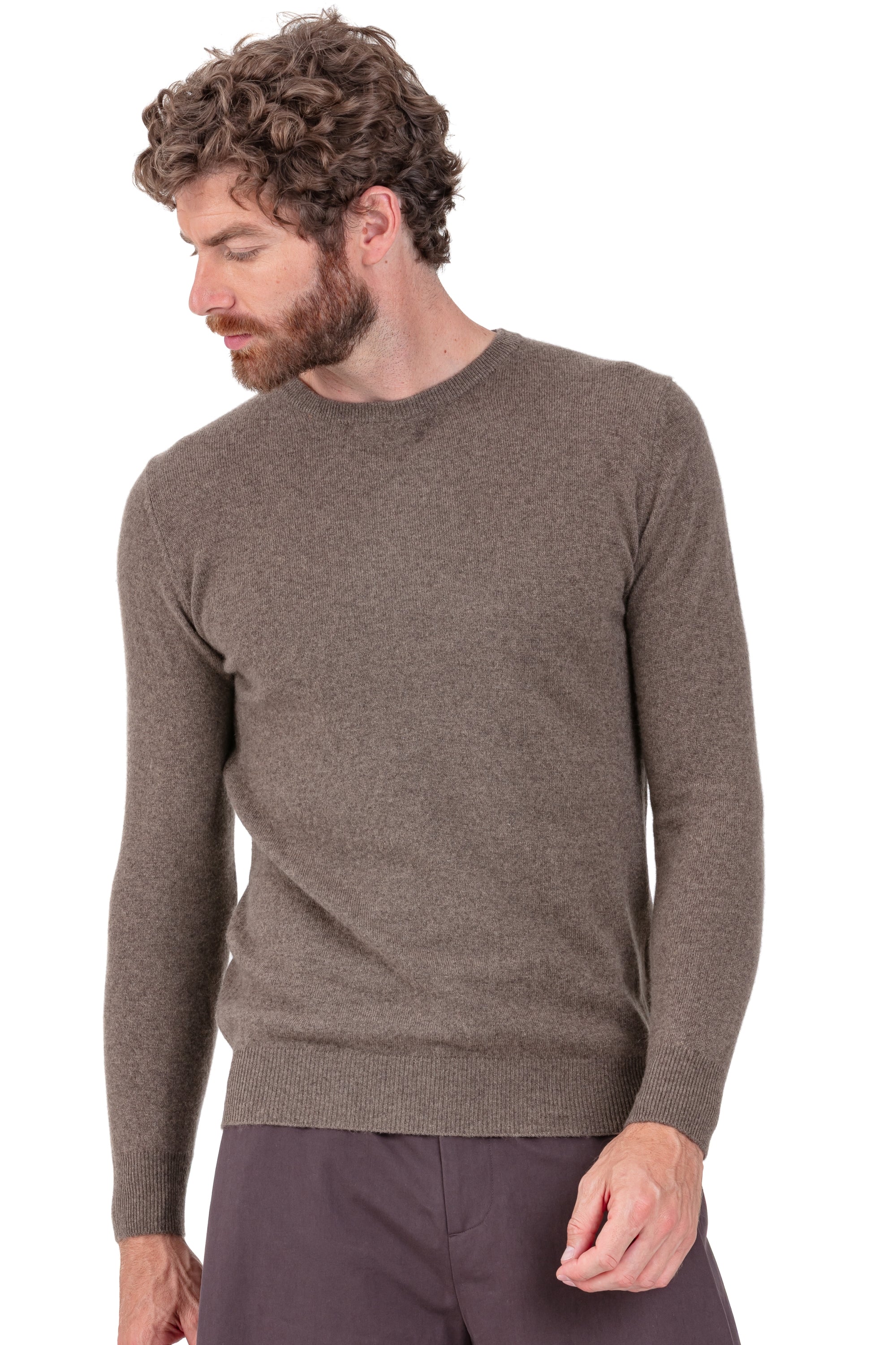 Tao in men's cashmere - natural dark brown - Mahogany