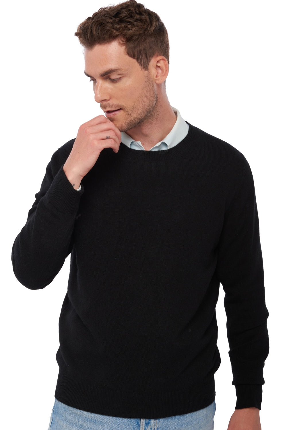 Tao in men's cashmere - black - Mahogany