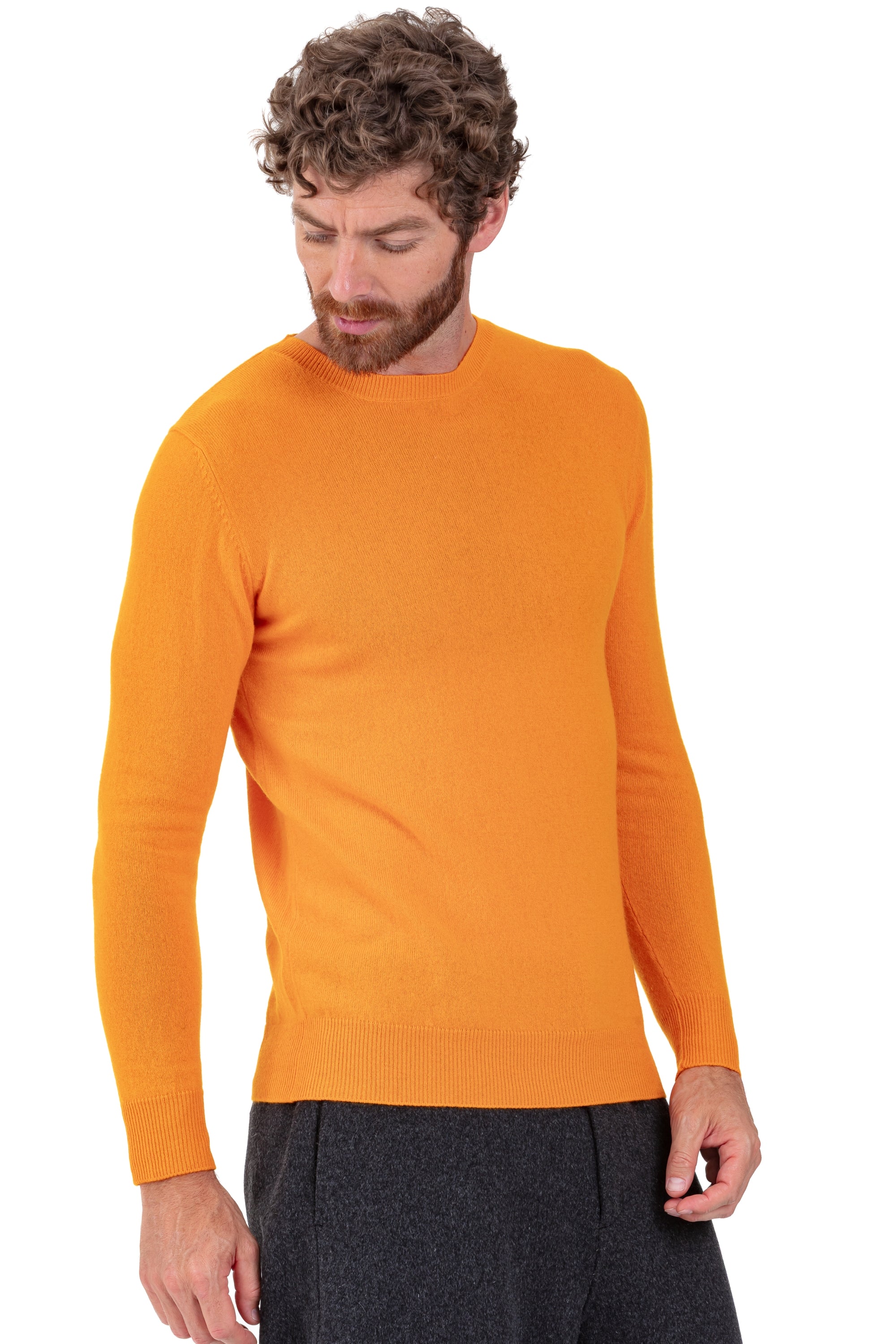 Tao in men's cashmere - orange - Mahogany