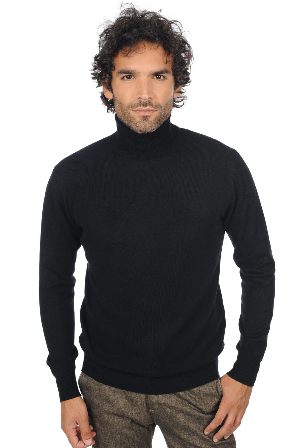Tarry men's cashmere jumper - black - Mahogany