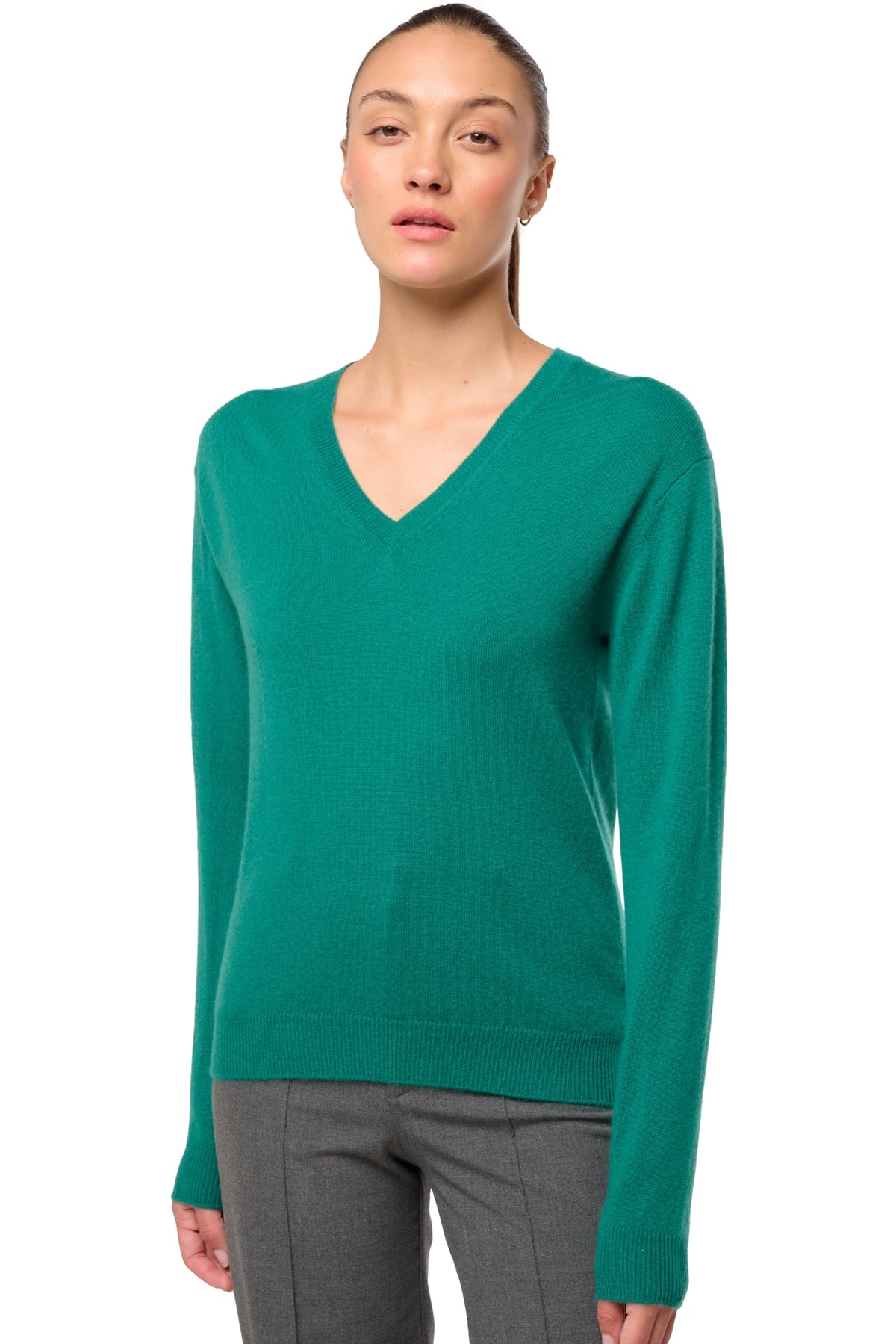 Tessa in cashmere for women - botanical - Mahogany