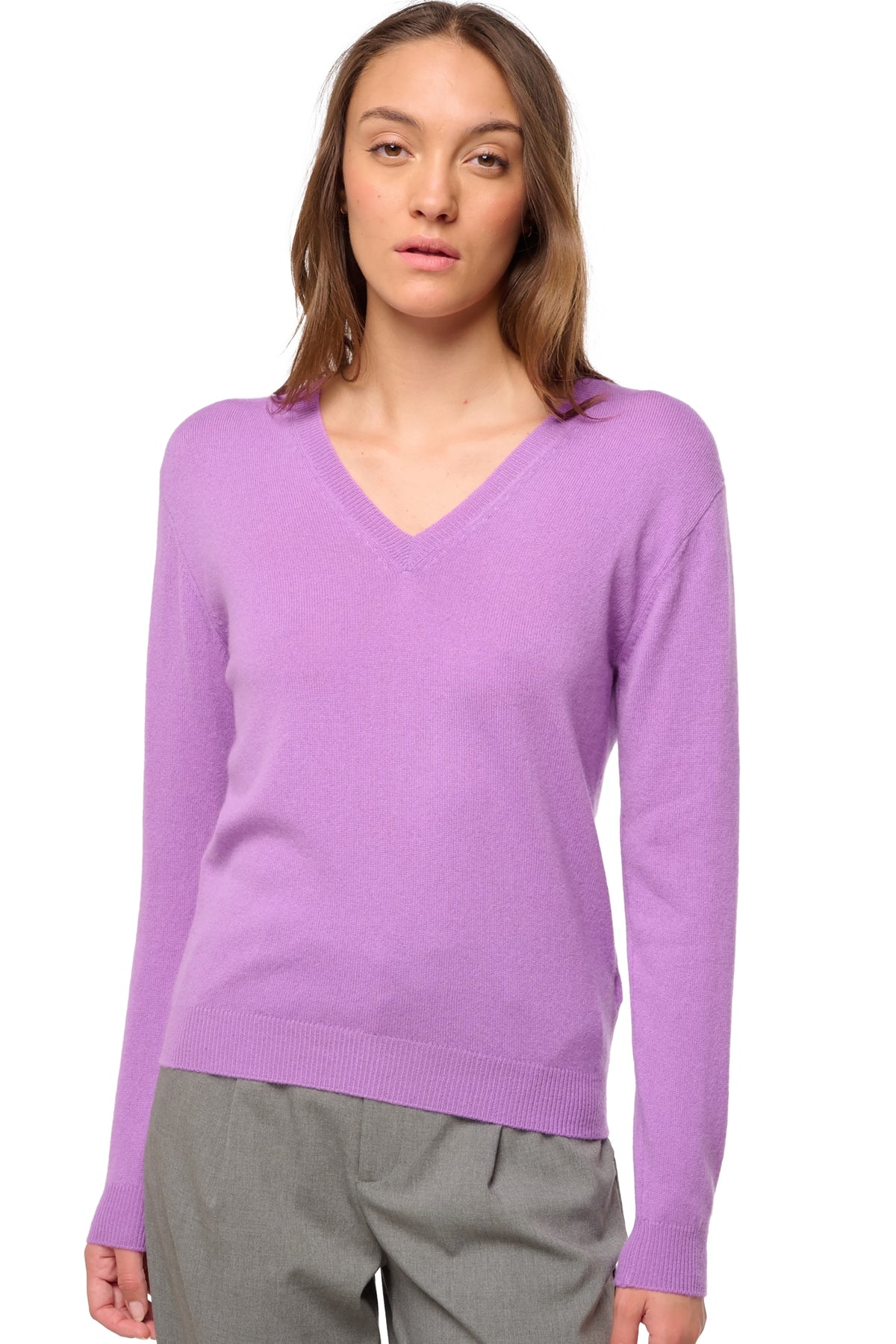 Tessa in cashmere for women - dahlia - Mahogany