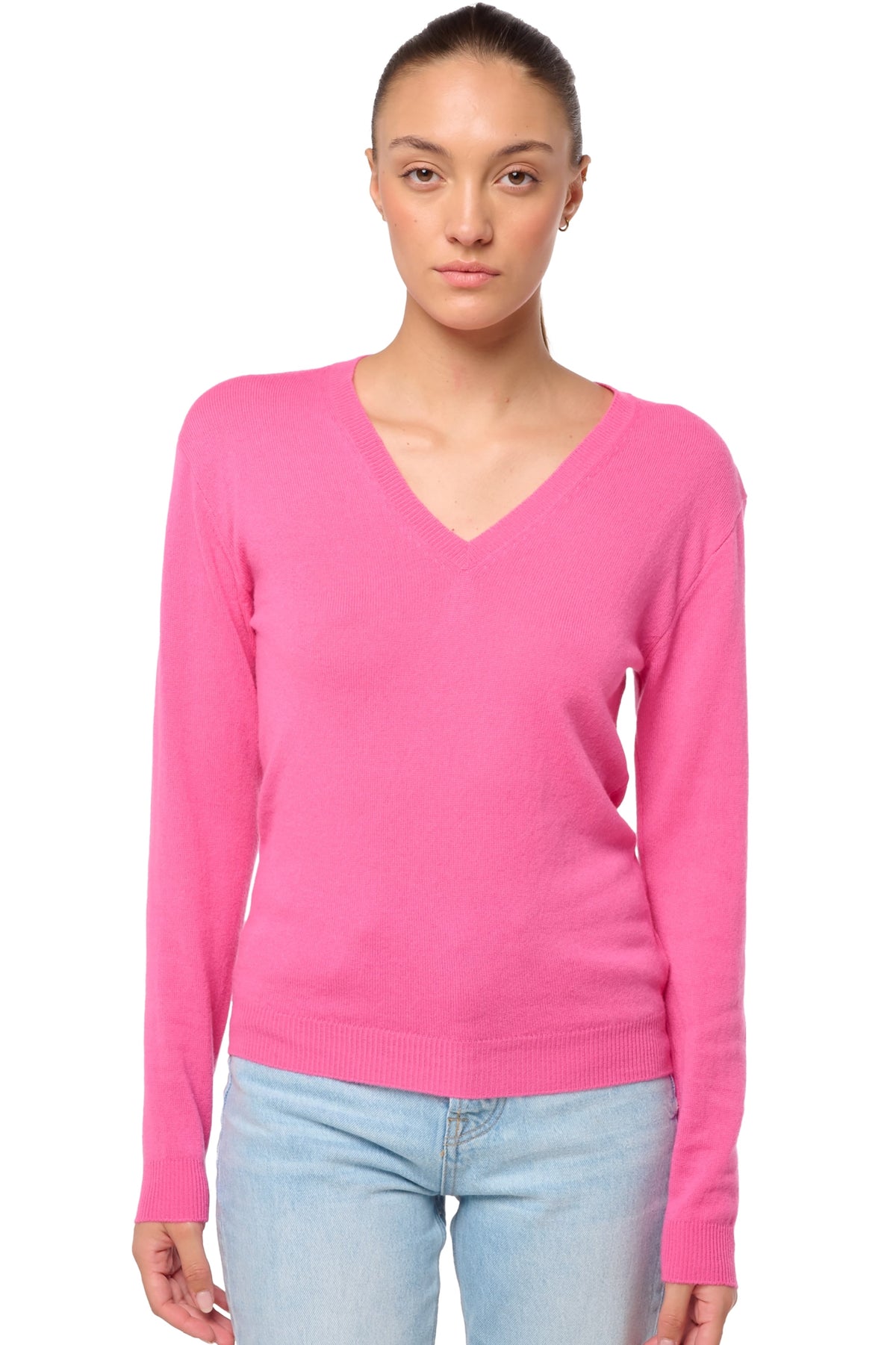 Tessa in cashmere for women - flashy rose - Mahogany