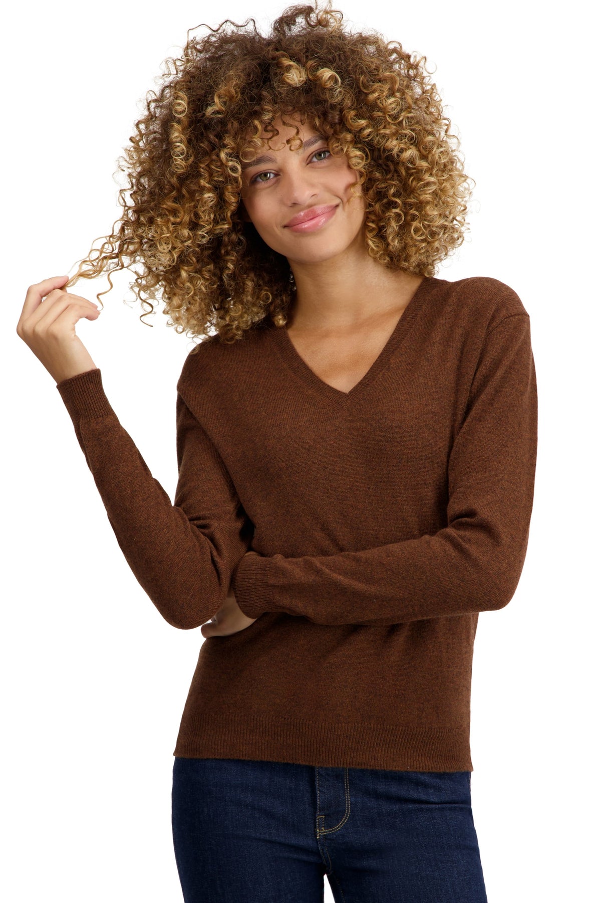 Tessa women's cashmere - mace - Mahogany