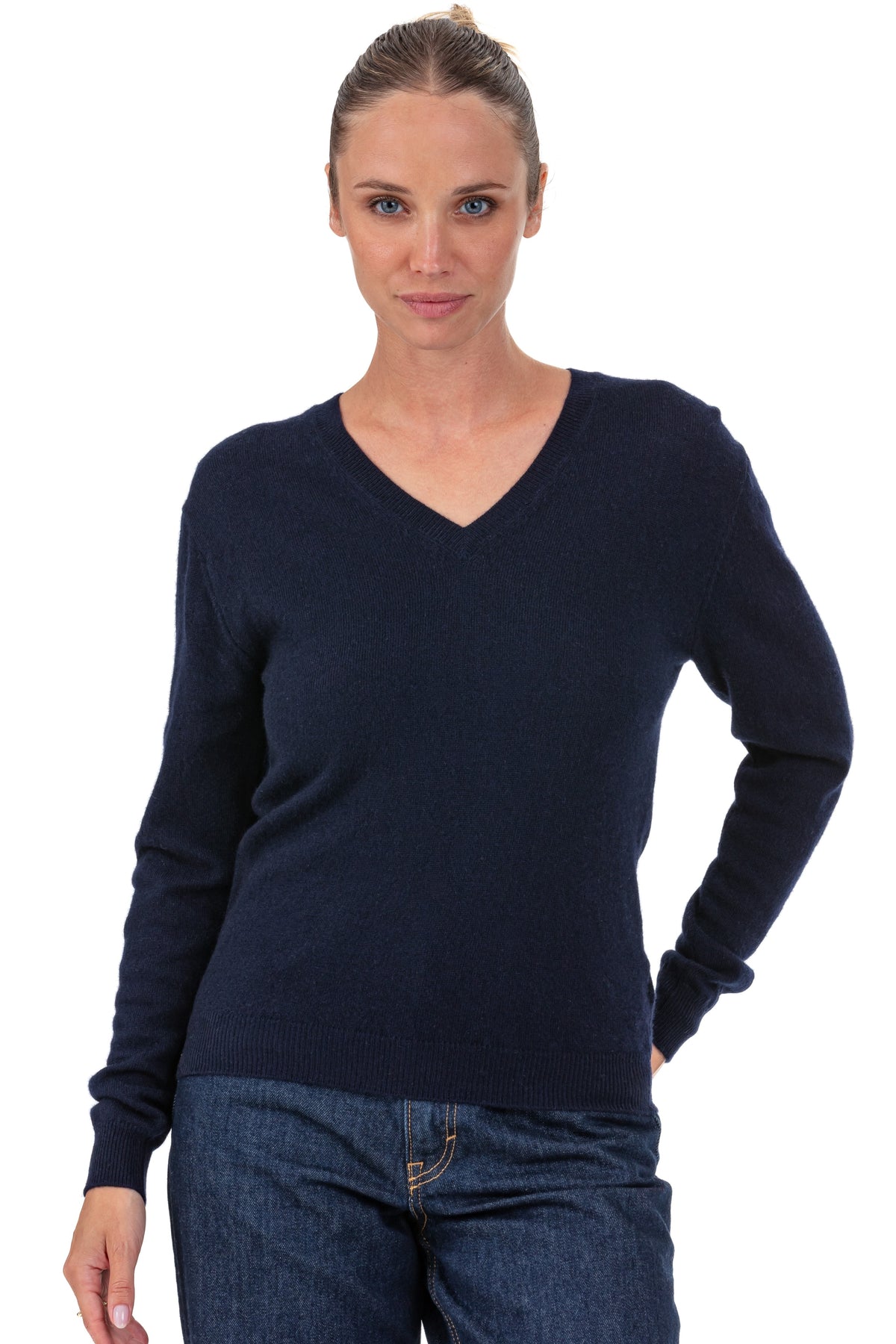 Tessa women's cashmere - dark navy - Mahogany