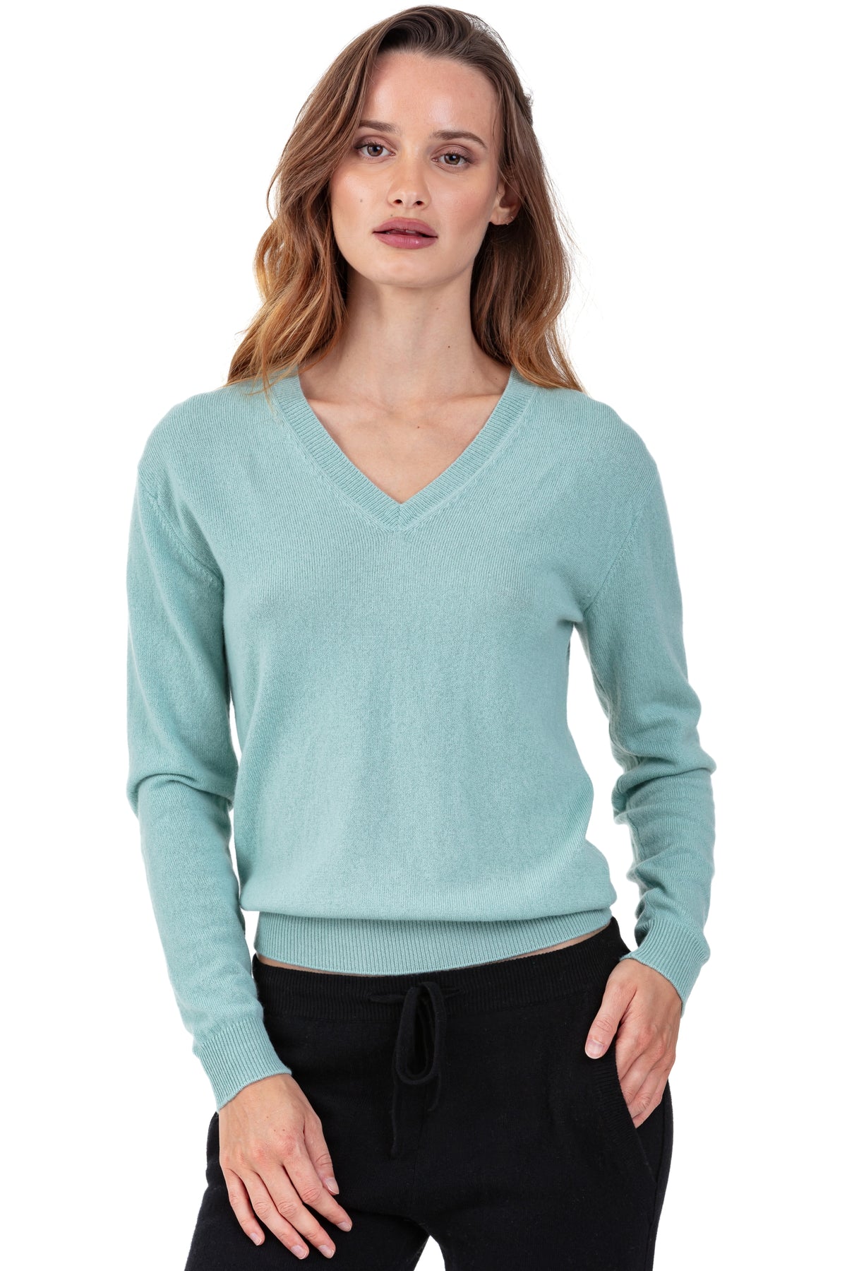 Tessa women's cashmere - sea foam - Mahogany