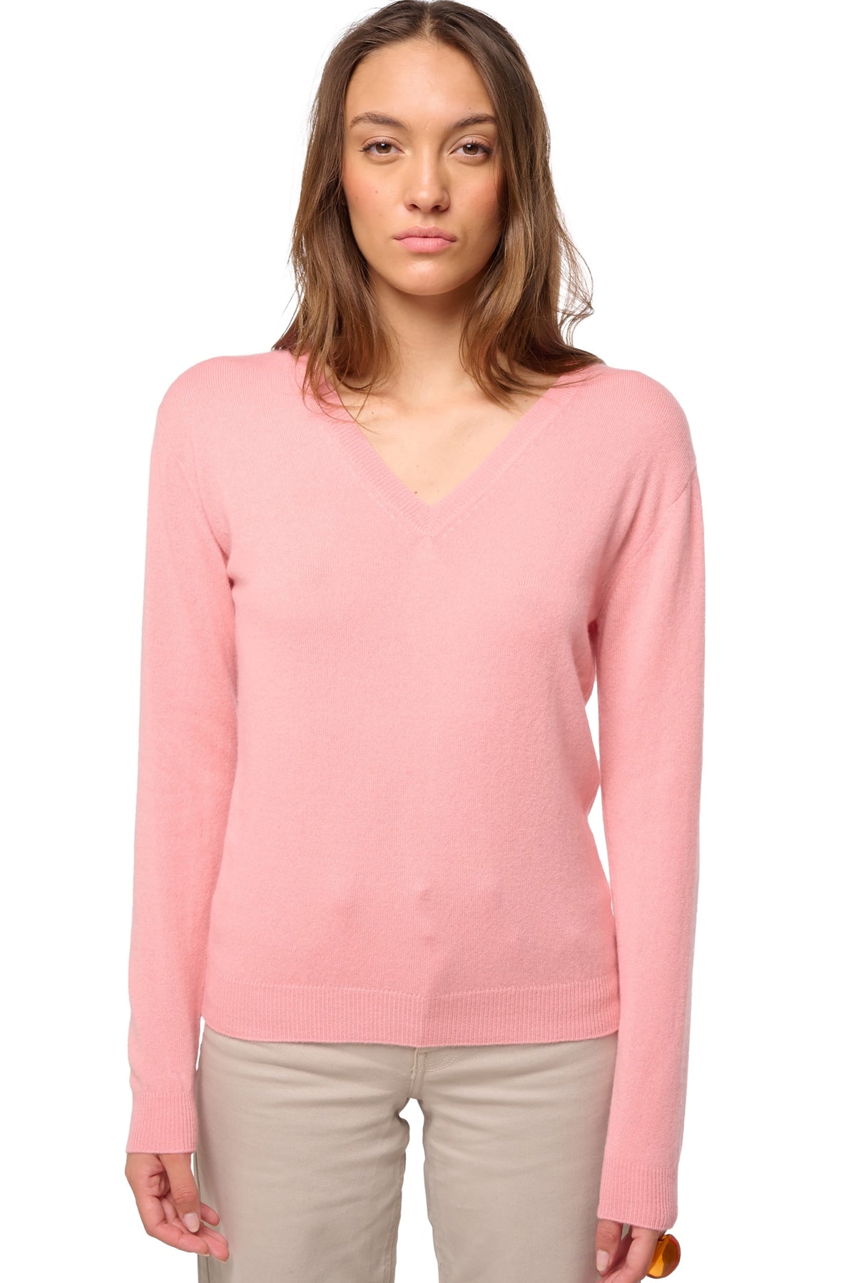 Tessa women's cashmere - tea rose - Mahogany
