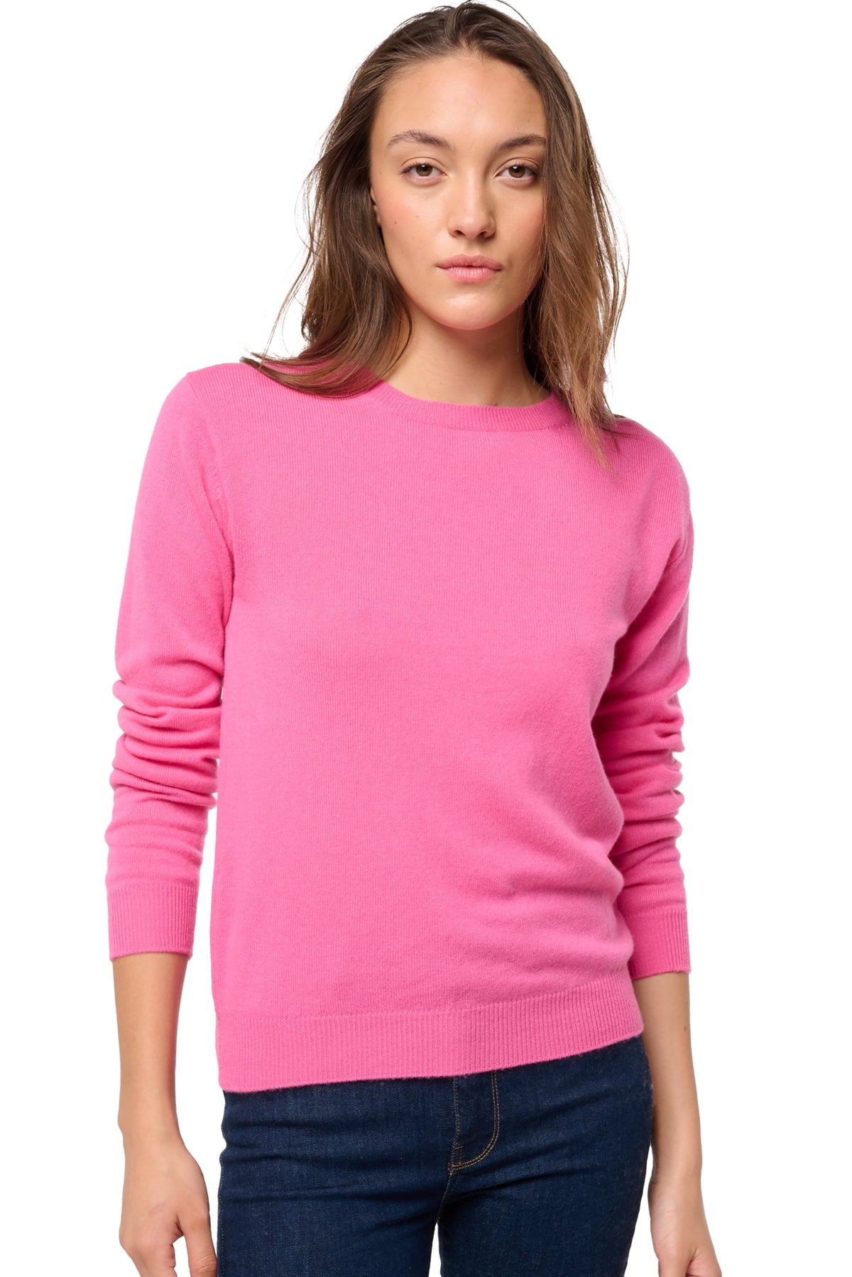 Thalia women's cashmere jumper - flashy rose - Mahogany