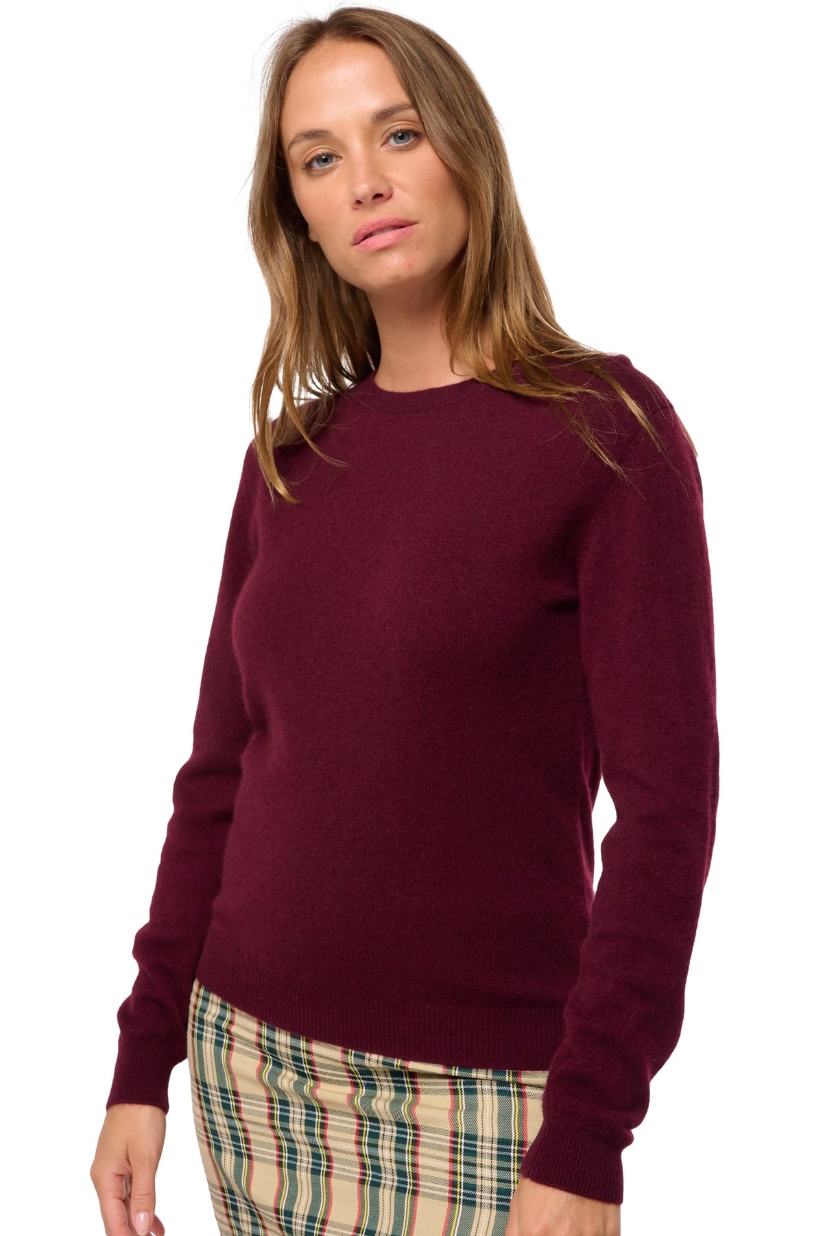 Thalia women's cashmere - red wine - Mahogany