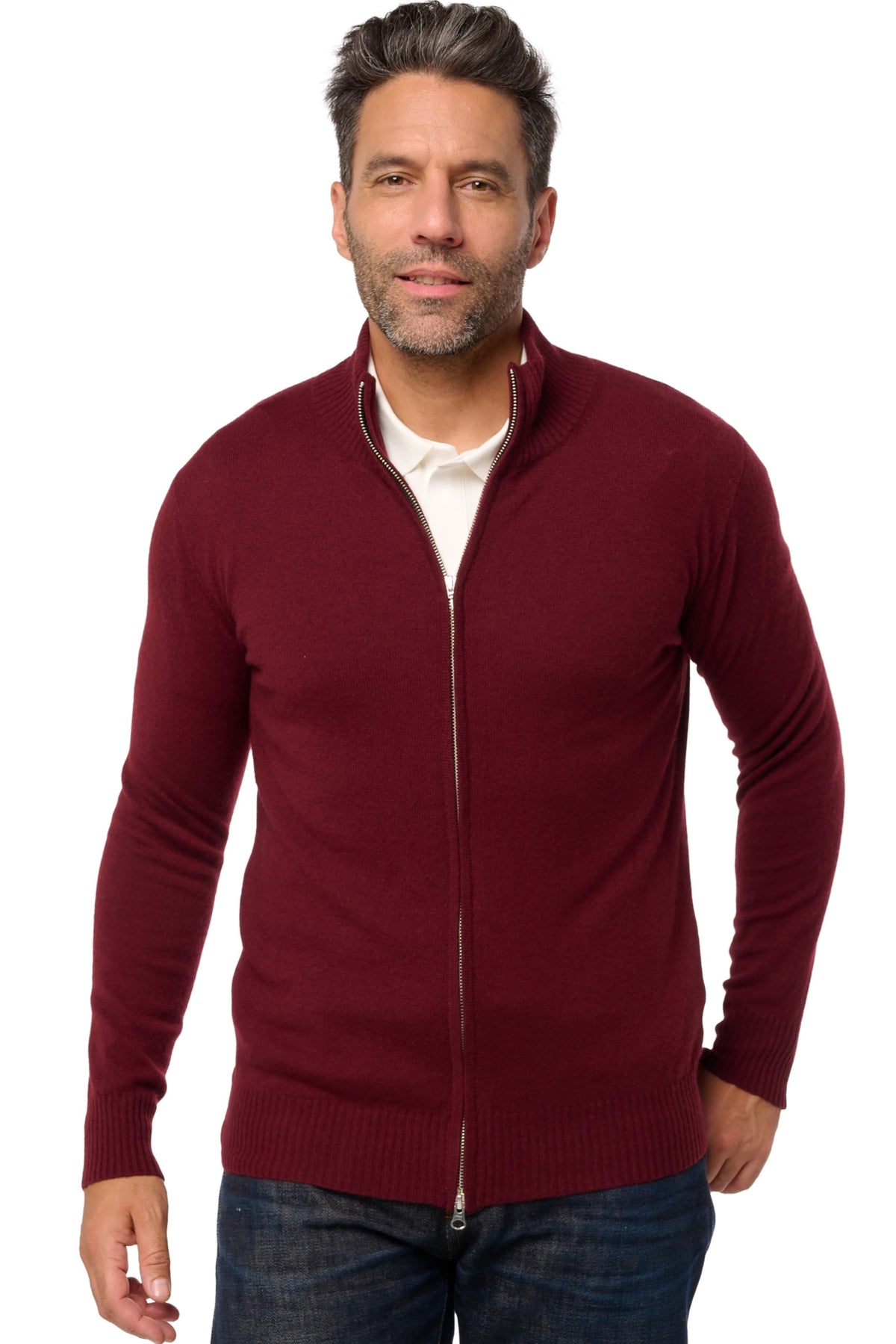 Thobias in men's cashmere - deep violet - Mahogany