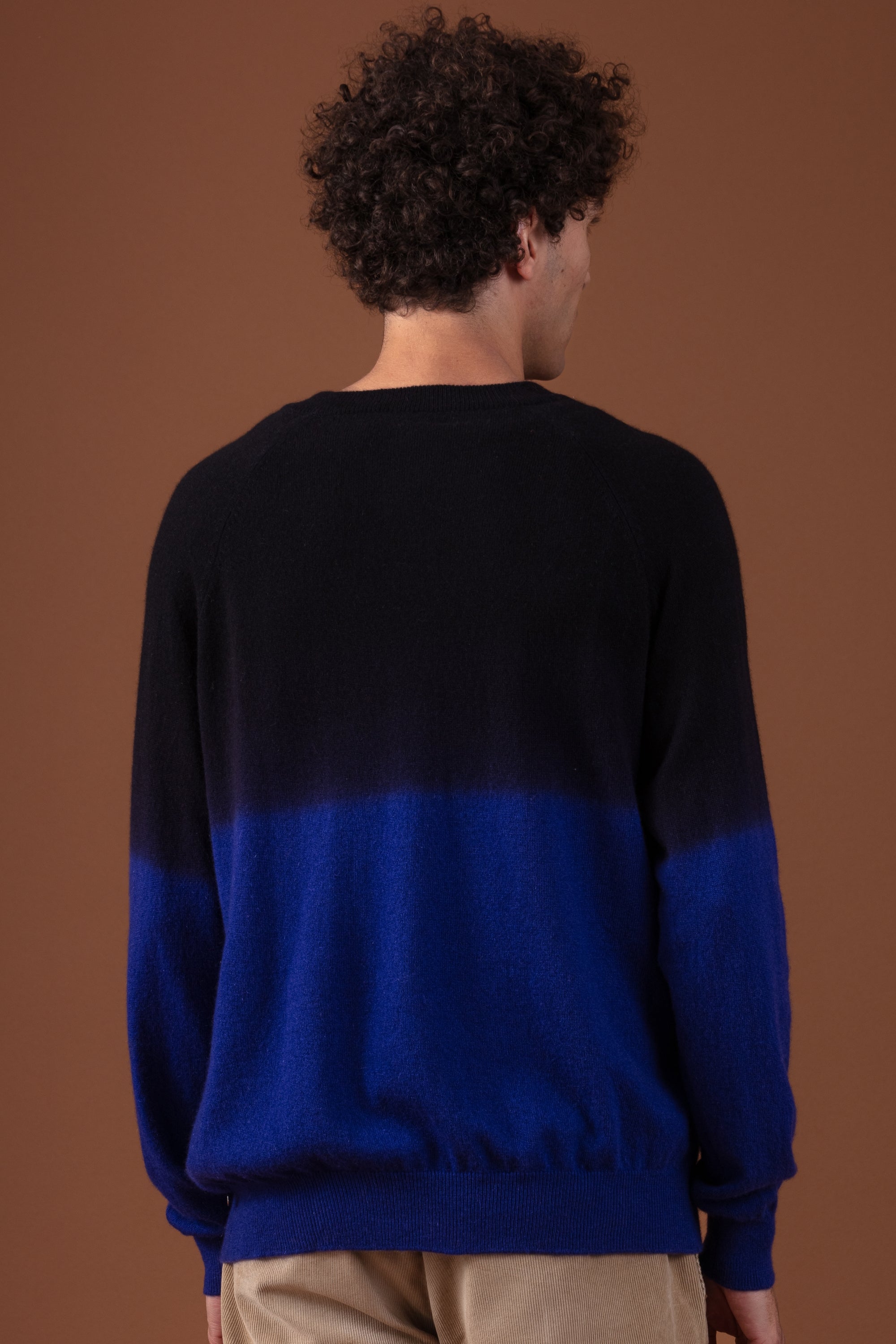Ticino men's cashmere - View 1 - noir / ultra marine - Mahogany