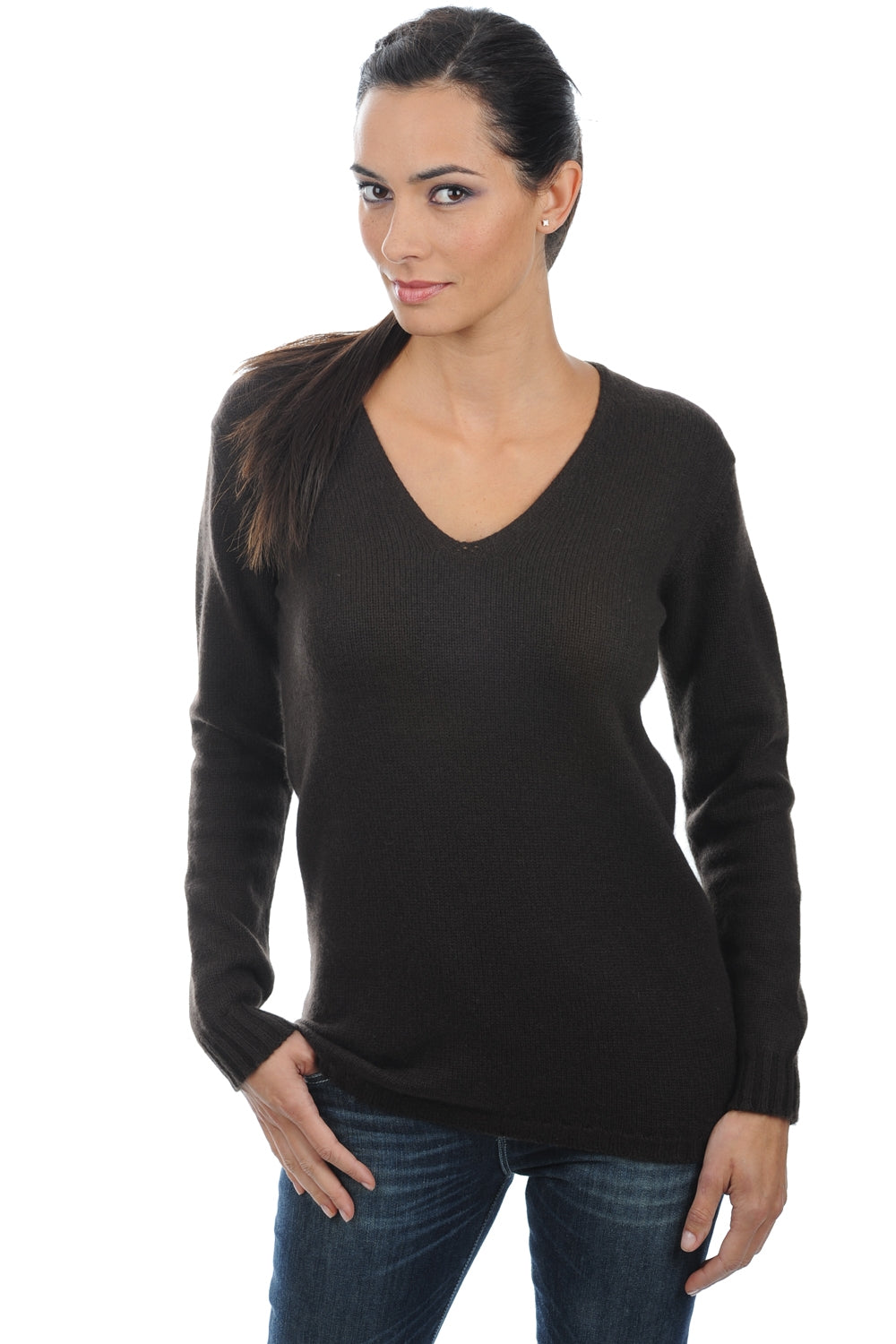 Vanessa women's cashmere - cappuccino - Mahogany