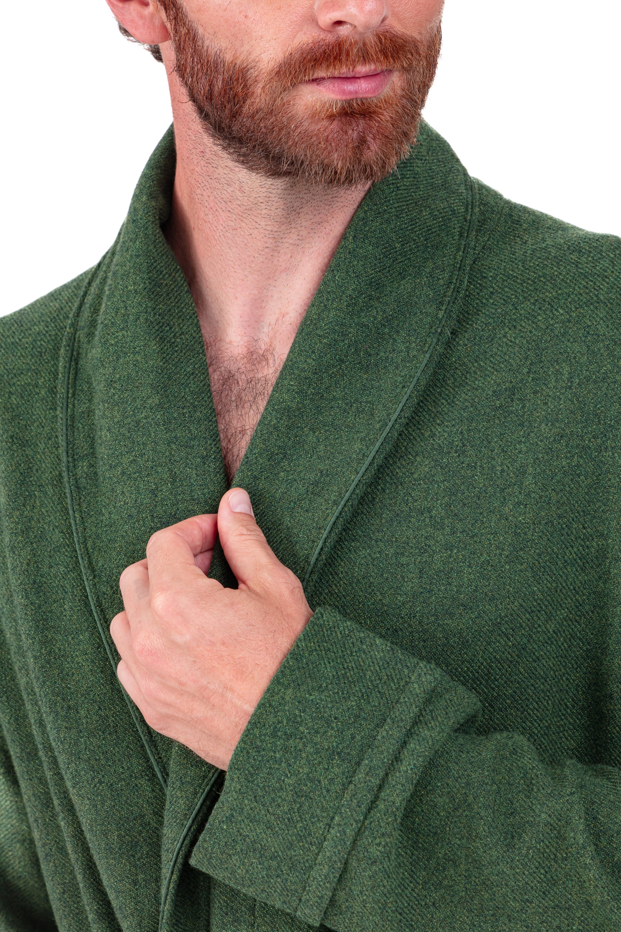 Working cashmere men's jumper - View 2 - cedar - Mahogany