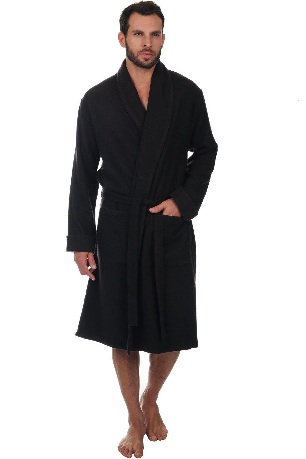 Working in cashmere for men - dark brown - Mahogany