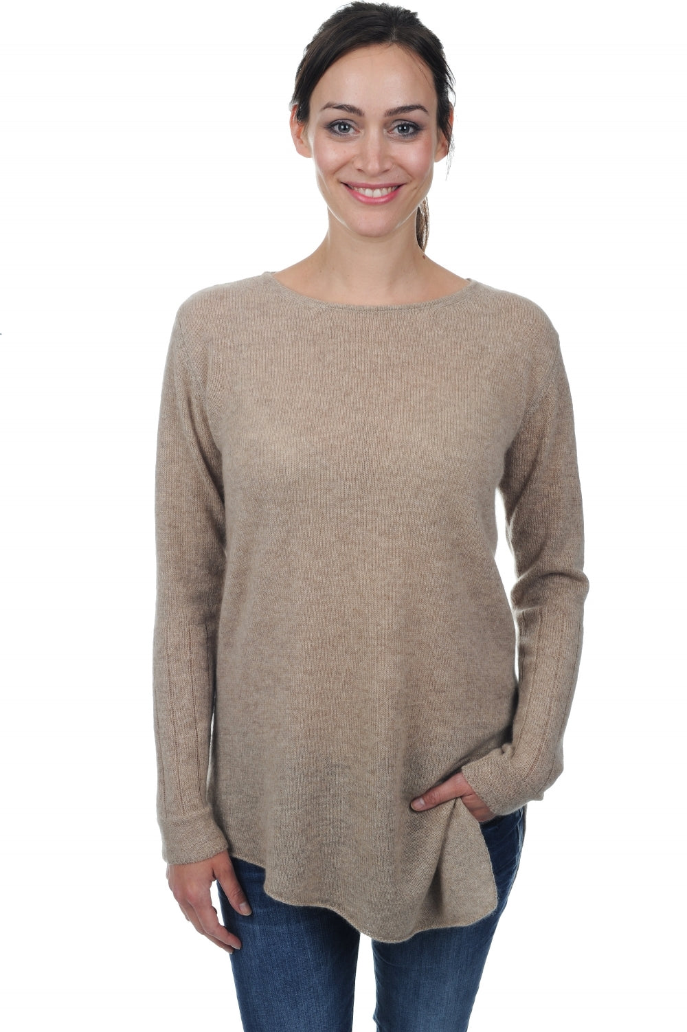 Zaia women's cashmere - natural brown - Mahogany