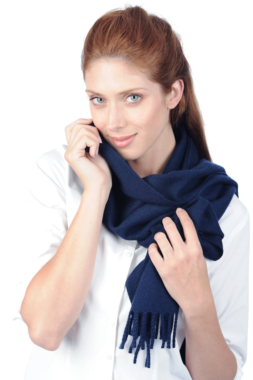 Zak170 in mixed cashmere - navy blue - Mahogany