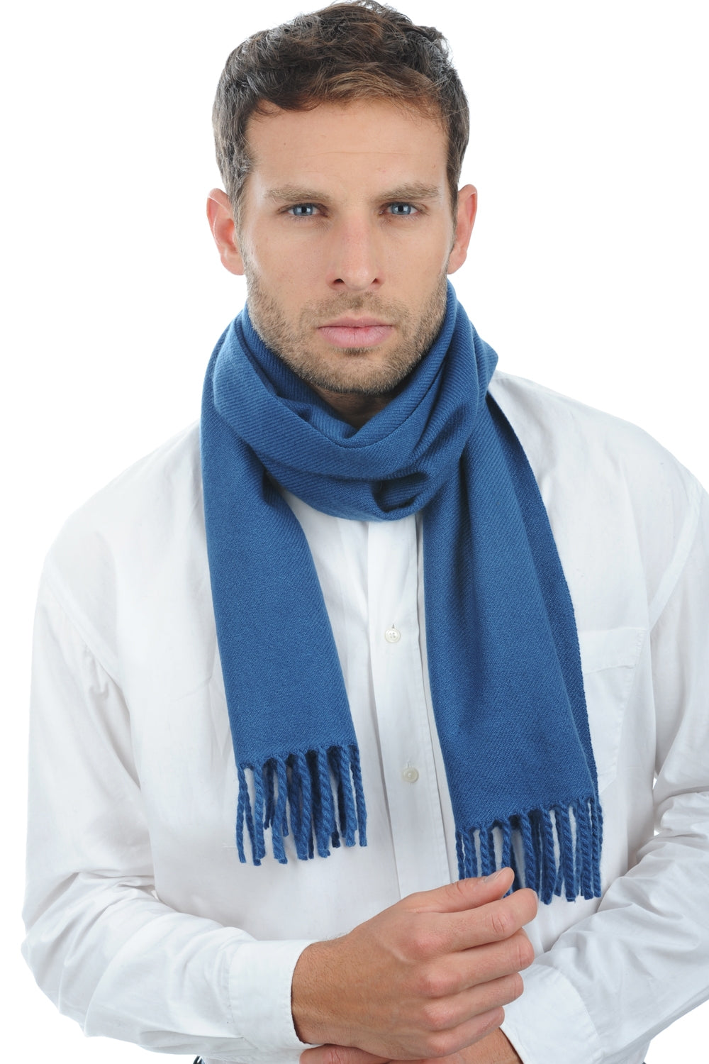 Zak170 in mixed cashmere - prussian blue - Mahogany
