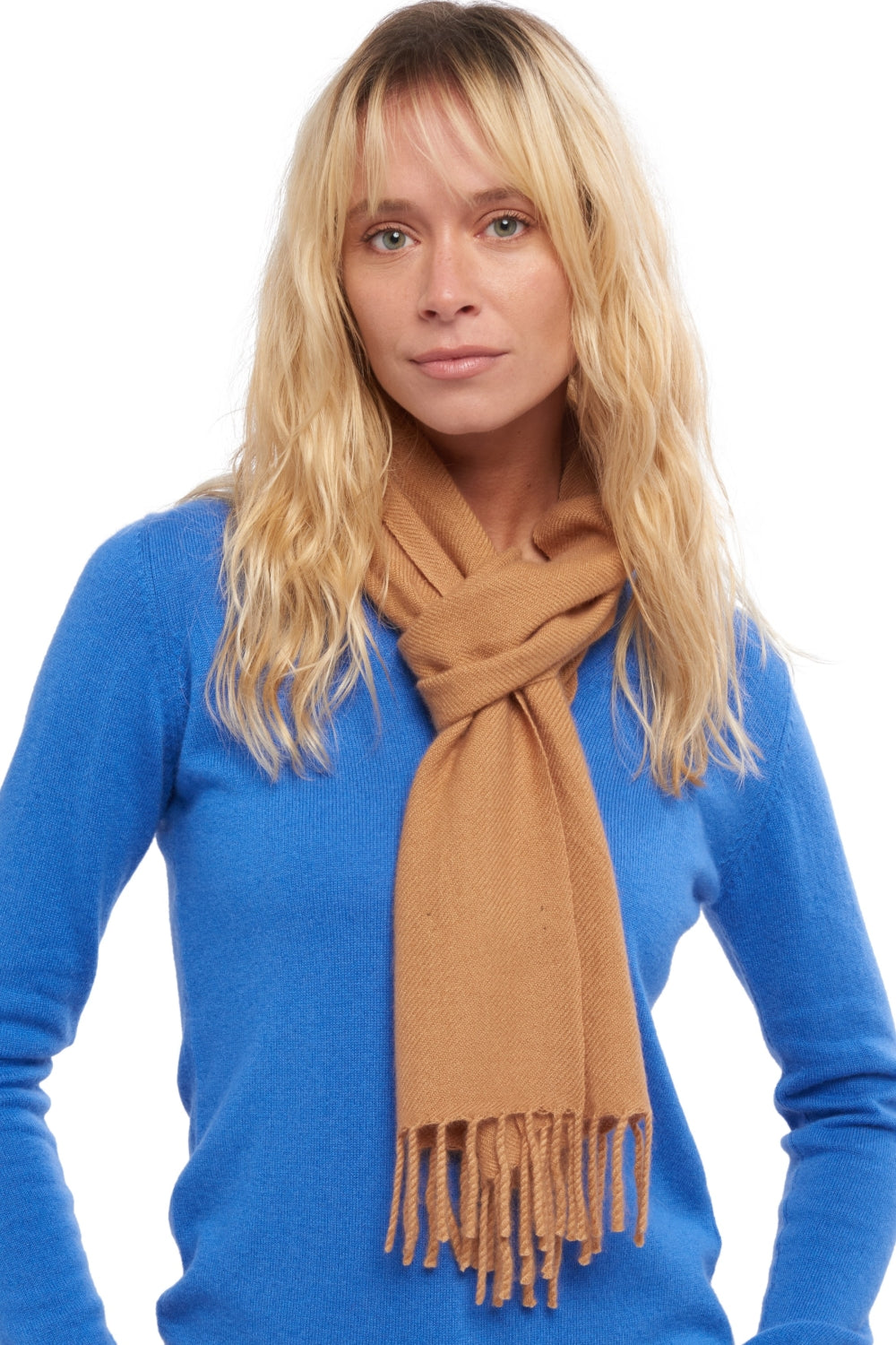Zak170 in mixed cashmere - desert camel - Mahogany