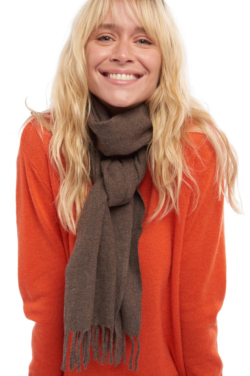 Zak170 in mixed cashmere - marl brown - Mahogany