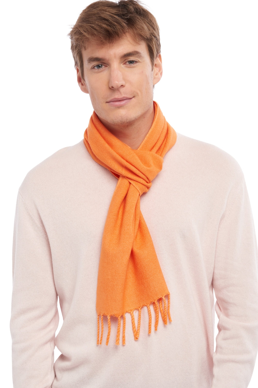 Zak170 in mixed cashmere - orange - Mahogany