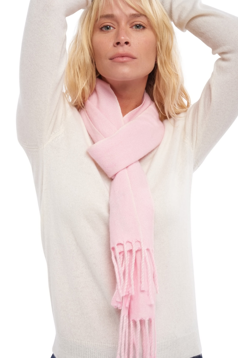 Zak170 in mixed cashmere - sugared almond pink - Mahogany