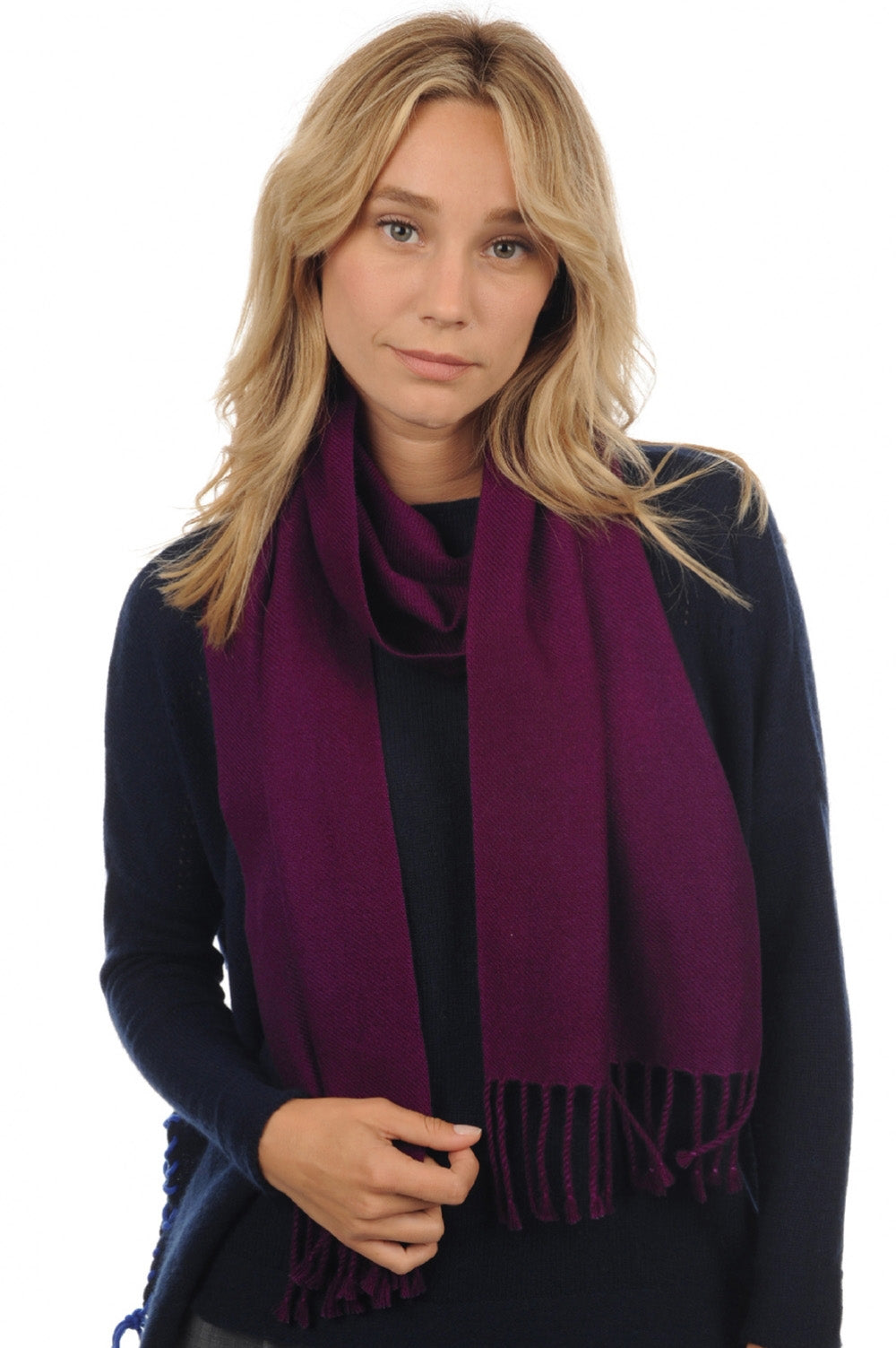 Zak170 in mixed cashmere - vivid violet - Mahogany