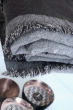 Cashmere accessories fougere 125 x 175 grey marl matt charcoal 125 x 175
