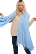 Cashmere accessories scarves mufflers niry azur blue chine 200x90cm