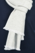 Cashmere accessories scarves mufflers orage off white flanelle chine 200 x 35 cm