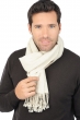 Cashmere accessories scarves mufflers zak170 ecru chine 170 x 25 cm