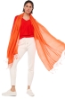 Cashmere accessories shawls diamant orange popsicle 201 cm x 71 cm