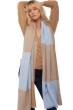 Cashmere accessories shawls verona ciel camel 225 x 75 cm