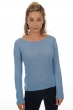 Cashmere ladies basic sweaters at low prices caleen azur blue chine 4xl