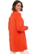 Cashmere ladies cardigans fauve bloody orange 3xl