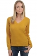 Cashmere ladies chunky sweater erine 4f mustard l