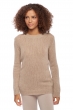 Cashmere ladies chunky sweater marielle natural brown m