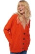 Cashmere ladies chunky sweater valaska bloody orange 2xl