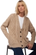 Cashmere ladies chunky sweater valaska natural brown s